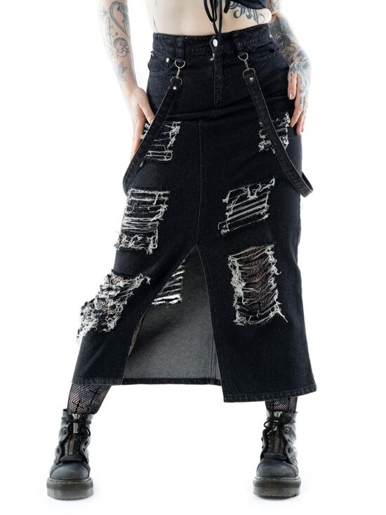 Vixxsin Dresses & Skirts - Jean Skirt VIXXSIN - RUNA - BLACK STONEWASH